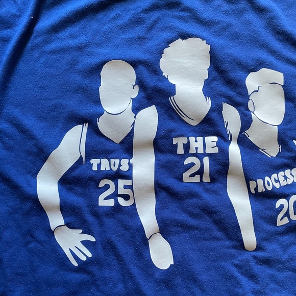 Trust the Process NBA 76ers Basketball shirt large - Picture 3 of 11